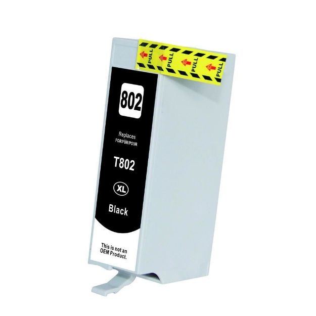 Picture of Premium T802xl120 (Epson 802XL) Compatible High Yield Epson Black Ink Cartridge